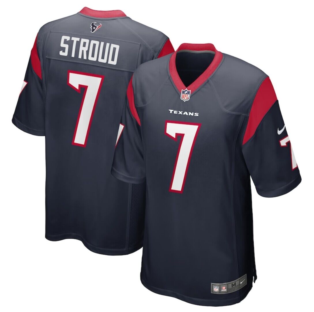 Men's Houston Texans #7 C.J. Stroud Navy Stitched Game Jersey